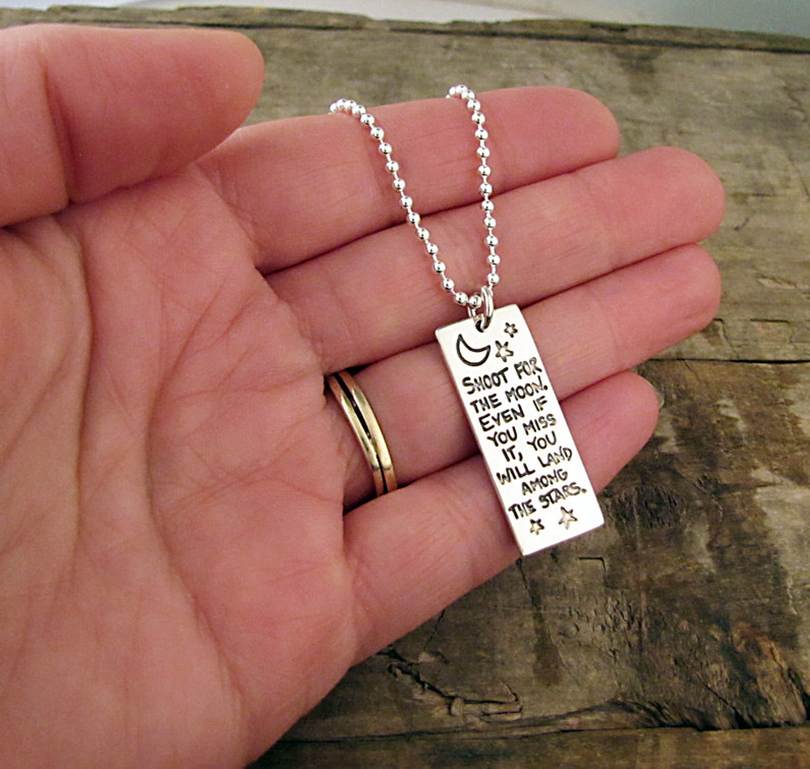 Shoot for the moon necklace Clearance