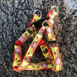 Curious zoo  Cartoon M memories retro kids story time books classic man yellow hat cat dog red milk collar harness medium monkey banana