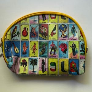 LOTERÍA Bingo mexicano Lotería mexicana Bolsas Bolsas de dinero pequeñas Monedero mini billetera bolso multiusos bolso de mano español merm