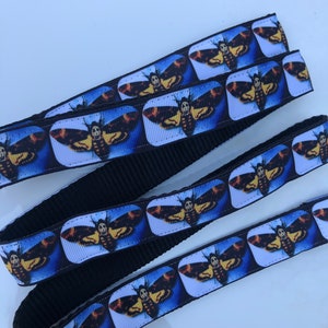 Death head Skull moth butterfly dog leash beautiful gothic movie The Silence Lambs horror Hannibal black noir unique rare Acherontia atropos