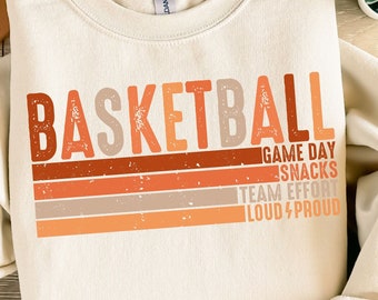 Retro basketball png, basketball png, basketball sublimation design, basketball clipart, basketball mom, retro basketball smile face