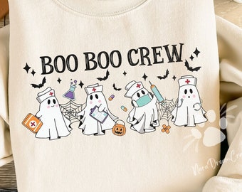 Boo Boo Crew PNG File, Ghost Nurse Png, Funny Nurse Png, Cute Ghost Png, Halloween Png, Nursing Png, Spooky Png, Instant Download