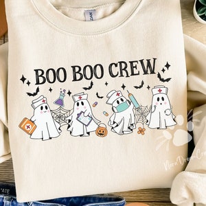 Boo Boo crew png-bestand, spookverpleegster png, grappige verpleegster png, schattig spookje png, halloween png, verpleging png, griezelig png, instant download