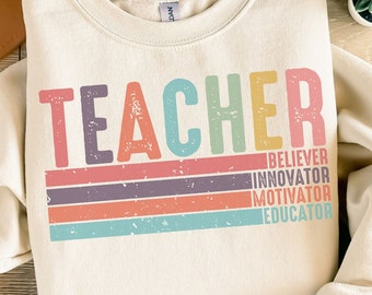 Retro Teacher PNG Design, Teacher PNG, Teacher Life PNG, Teacher Clipart, Teacher Sublimation, Back to School Png, Svg Files For Cricut