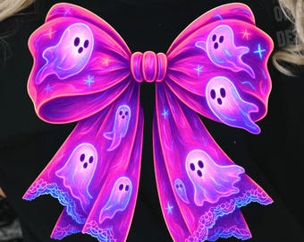 Fiocchi rosa di Halloween Coquette PNG Stagione spettrale Estetica Coquette Halloween PNG Halloween femminile Ragazza morbida Era PNG disegni Fantasma carino alla moda
