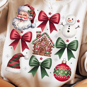 Coquette Christmas png, Coquette Bow png, kerstsublimatie, trending png, retrovakantie png, kerstsfeer png, girly christmas png