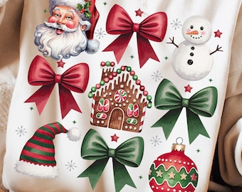 Coquette Christmas png, Coquette Bow Png, Christmas sublimation, Trending png, Retro Holidays png, Holiday vibes png, Girly Christmas Png