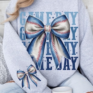 Game Day Baseball Bow PNG | Coquette Baseball Png | Game Day Png | Baseball Mom Png | Baseball Design PNG | Baseball Season PNG | Sports Png