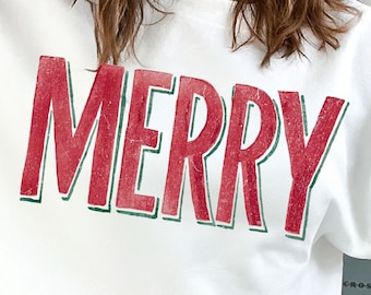 Merry Christmas Png, Merry Varsity Sublimation Design Downloads, Christmas Shirt Design, Digital Download