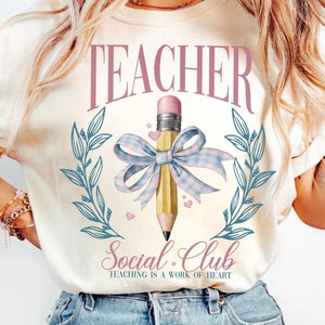Teacher Social Club Png, ABCD Teacher Tour Png, Back To School, End of Year Png, Teacher Gift, Teacher T shirt Sublimation,Elementary School