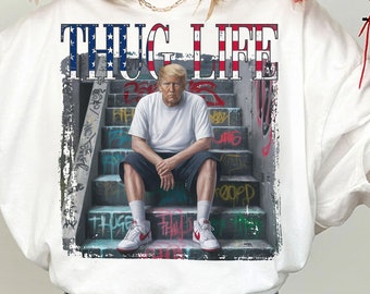 Viral Thug Life President Design | Preppy Edgy PNG | High Quality Sublimation Files | Digital Download | Trending Viral Art