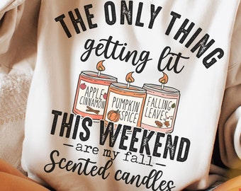 Getting Lit Candles PNG Print File for Sublimation Or Print, Fall Sublimation, Autumn, Funny Thanksgiving, Halloween