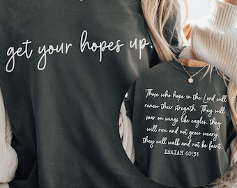 Hope Shirt SVG | Christian Shirt PNG for Sublimation | Front and Back PNG Shirt Design | Faith-Inspired Encouraging Christian Hope Quote Svg