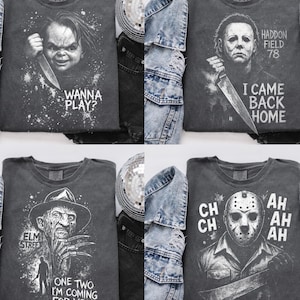Retro Halloween Bundle Png, Scary Movie Png, Horror Character Sublimation PNG, Halloween png,Horror Movie Png,Horror Characters Sublimation