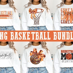 Basketball Png Bundle , Basketball Game Day Png, Basketball Mama Png, Basketball Mom Png Sublimation, Coquette Basketball Png Shirt Design