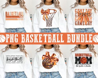 Basketball Png Bundle , Basketball Game Day Png, Basketball Mama Png, Basketball Mom Png Sublimation, Coquette Basketball Png Shirt Design