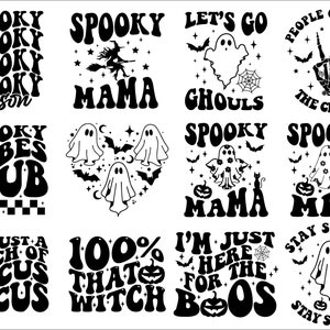 Retro Halloween SVG Bundle, Halloween Clipart, Ghost Svg, Halloween shirt Svg, Hippie Svg, Retro Svg, Svg Bundle, Sublimation Designs