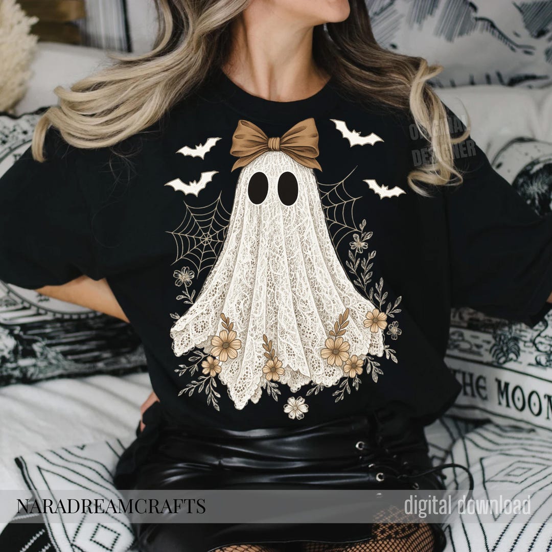 Cute Lace Ghost Png, Boo in Boojee, Halloween Boo Lace Bow Png ...