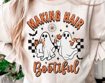 Making Hair Bootiful Png, Boojee Ghost Png, Spooky Pumpkin Png, Bootiful Halloween Png, Hair Stylist Ghost, Hair Stylist Gifts, Trendy Ghost