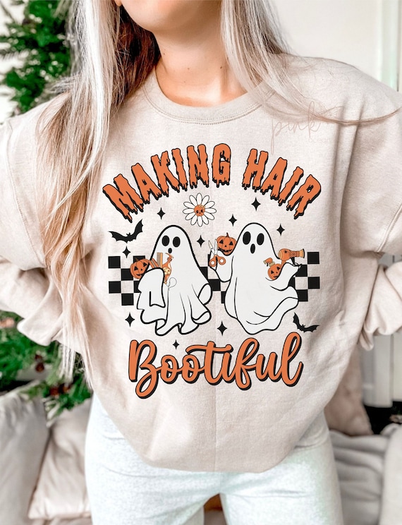Making Hair Bootiful Png, Boojee Ghost Png, Spooky Pumpkin Png, Bootiful Halloween Png, Hair Stylist Ghost, Hair Stylist Gifts, Trendy Ghost