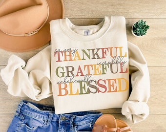 Thankful Grateful Blessed Sublimation, Thanksgiving png, Fall Sublimation Designs, Thankful png