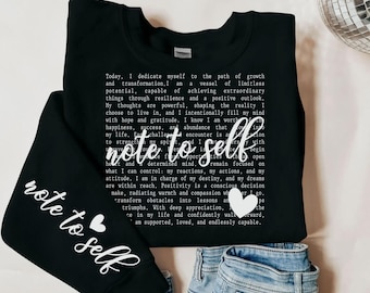 Note To Self PNG | Motivational PNG | Sublimation Design | Mental Health PNG | Positive Inspirational Quotes | Dear Person Behind Me