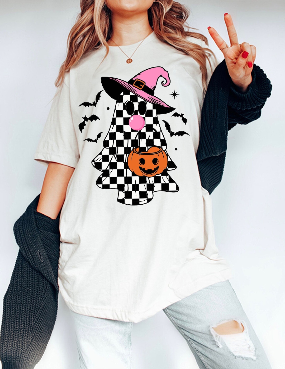 Cute Girly Ghost Blowing Bubble PNG | Fall Shirt Sublimation Design ...