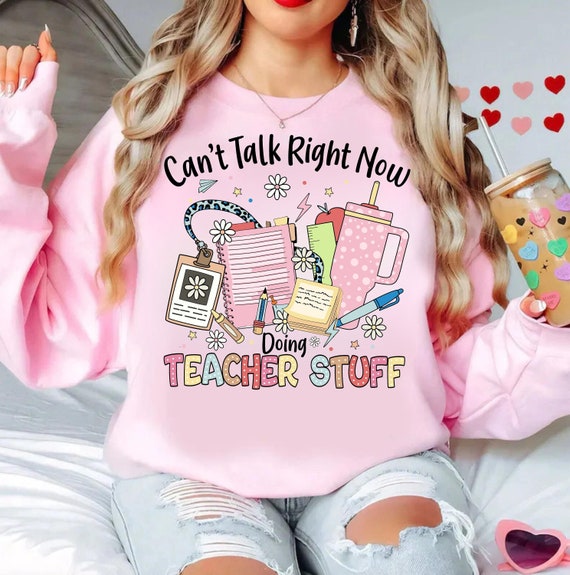 Can’t Talk Right Now Doing Teacher Stuff png, Retro Teacher png, Funny Teacher Quotes png, Retro Teacher Things png, Teacher Sublimation DTF