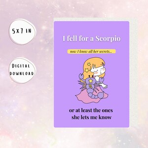 Romance inspirado en la astrología: tarjeta de amor de Escorpio para imprimir