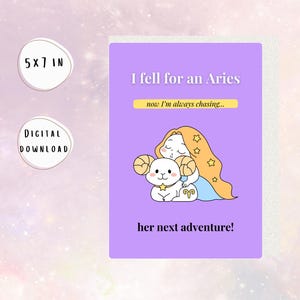 Astro Love: una divertida tarjeta digital con temática de Aries para tu ser amado / Descarga instantánea