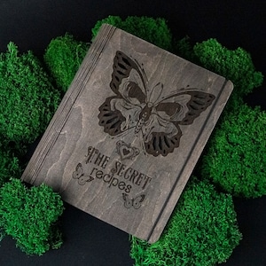 Wooden Recipe Book, Wooden Custom Cookbook, Mothers Day Gift, for Her
