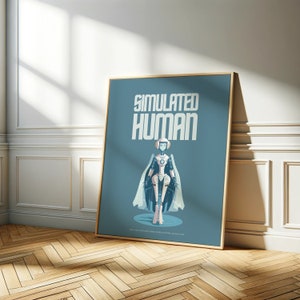 Retro Robot Poster from the 50s | Vintage and Futuristic Decoration | Retro Sci Fi Style Poster
