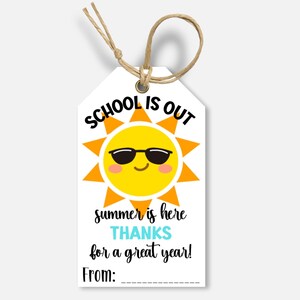 Printable Teacher Gift Tag, End of the School Year Tag, Thank You Teacher Tag, Teacher Appreciation Week Gift Tags