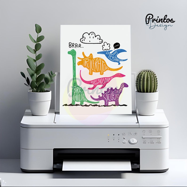 Printable Dinosaur Poster, Dinosaur Friends, Dino Poster, Boys Room ...