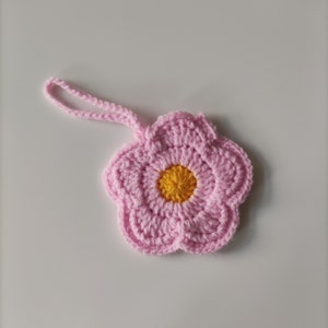 Mini Tasche, Kopfhörertasche, Schlüsseltasche, Geldbörse, Häkeltasche, Blumentasche, Blume, Gänseblümchen