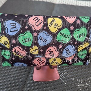 Tri-fold Wallet Anti-Love Conversation Hearts