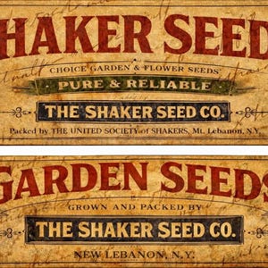 Primitive ~DIGITAL~ Shaker Seed Labels & Seed Packets