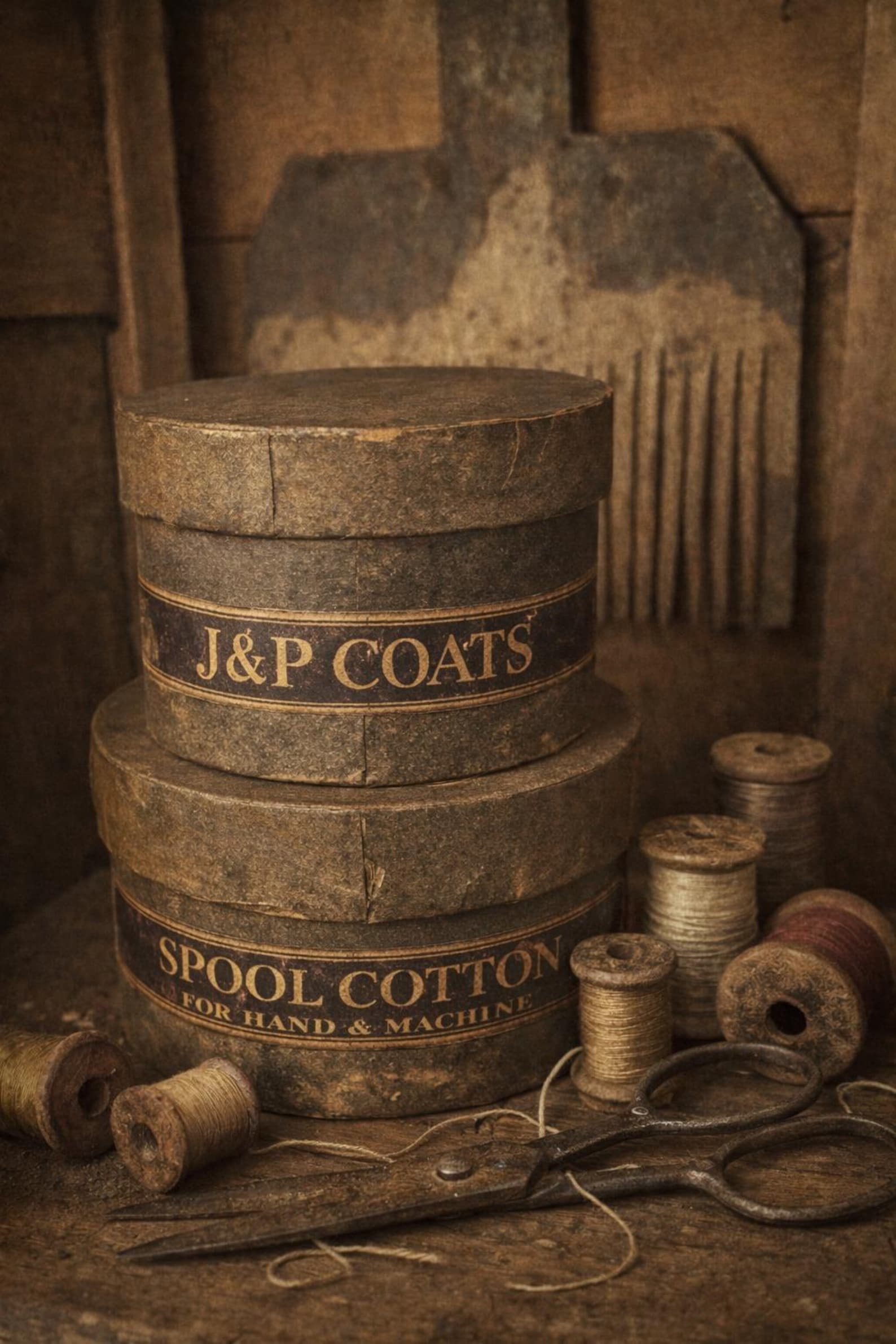 Primitive *digital Image* Reproduction of Antique Spool Cabinet Labels ...