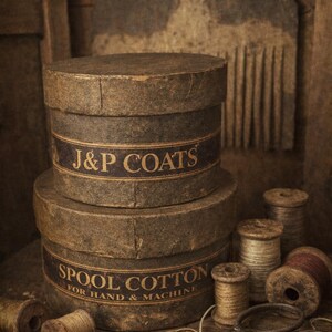 Primitive *digital Image* Reproduction of Antique Spool Cabinet Labels ...