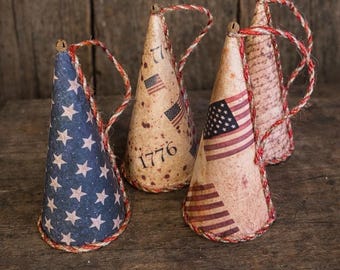 Mini megáfonos patrióticos primitivos hechos a mano