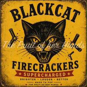 Black Cat Firecracker - Etsy