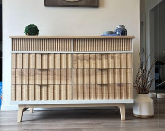 8-Drawer Custom Build | Solid Ash | CNC-Milled Dresser / Credenza