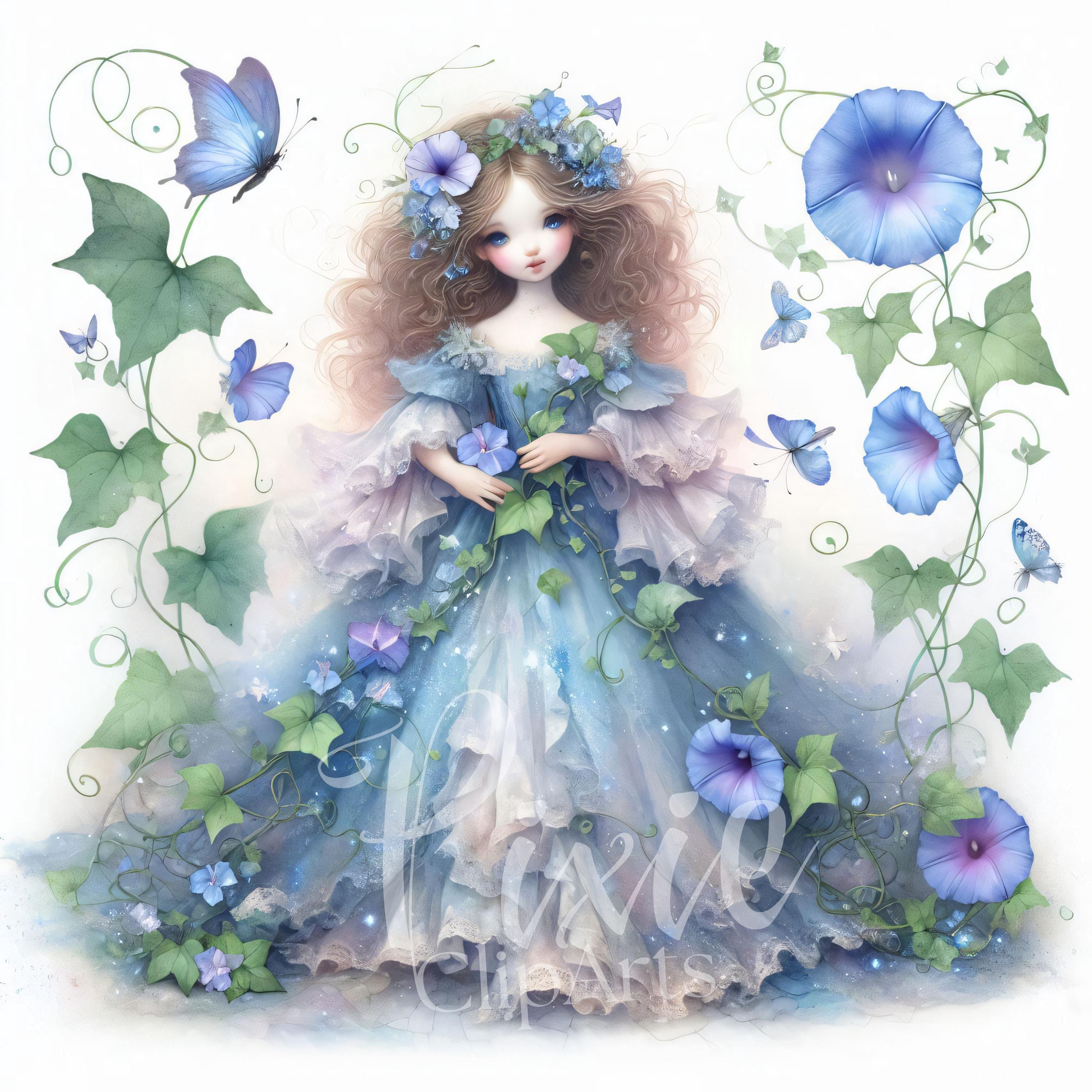 Spring Doll Princess Clipart | Set of 10 JPEG High Quality 300DPI JPEG ...
