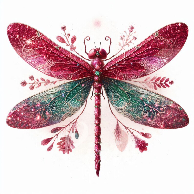 Whimsical Dragonfly Clipart | Set of 10 High Quality 300DPI JPEG ...