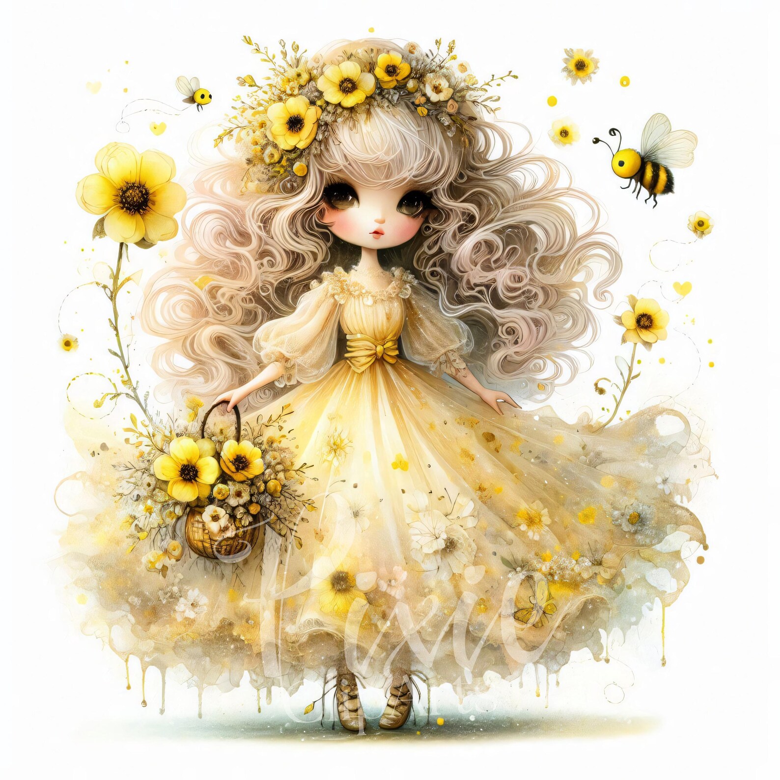 Spring Doll Princess Clipart | Set of 10 JPEG High Quality 300DPI JPEG ...