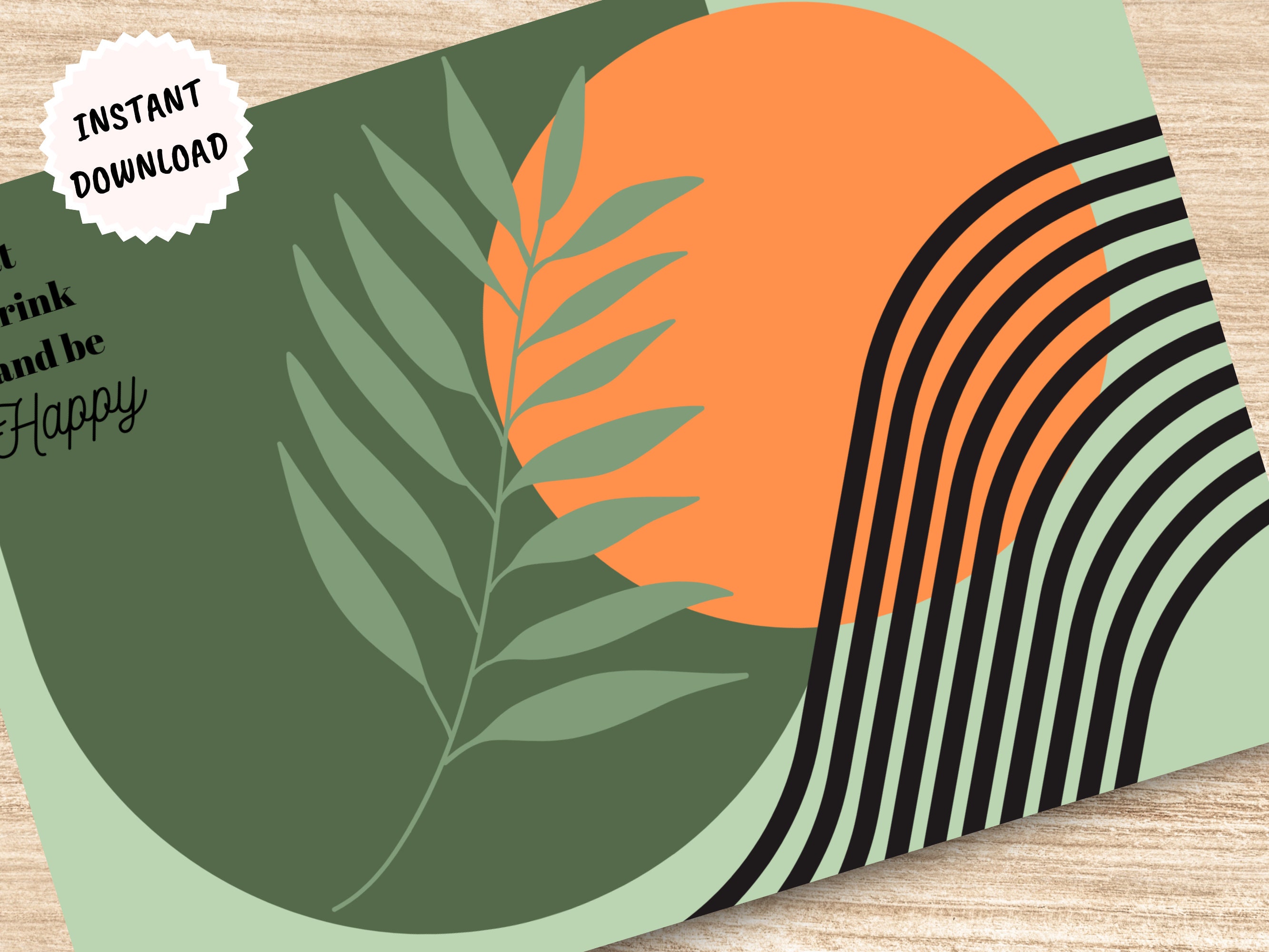 Boho Printable Placemat, Printable Paper Placemats, Boho Decor, Modern ...
