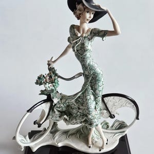 Cyf-giuseppe Armani “lady With Bicycle” 1999 Florence Sculpture