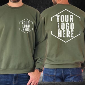 Custom Logo Hoodie Personalized Logo Sweatshirt Custom Text Shirt Your Business Logo or Brand Logo Team Logo Shirt Company Logo Gifts