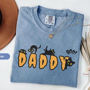 Halloween Dad Shirt Black Cat Daddy T Shirt, Spooky Season Cat Dad Tee, Funny Halloween Gift Cat lover
