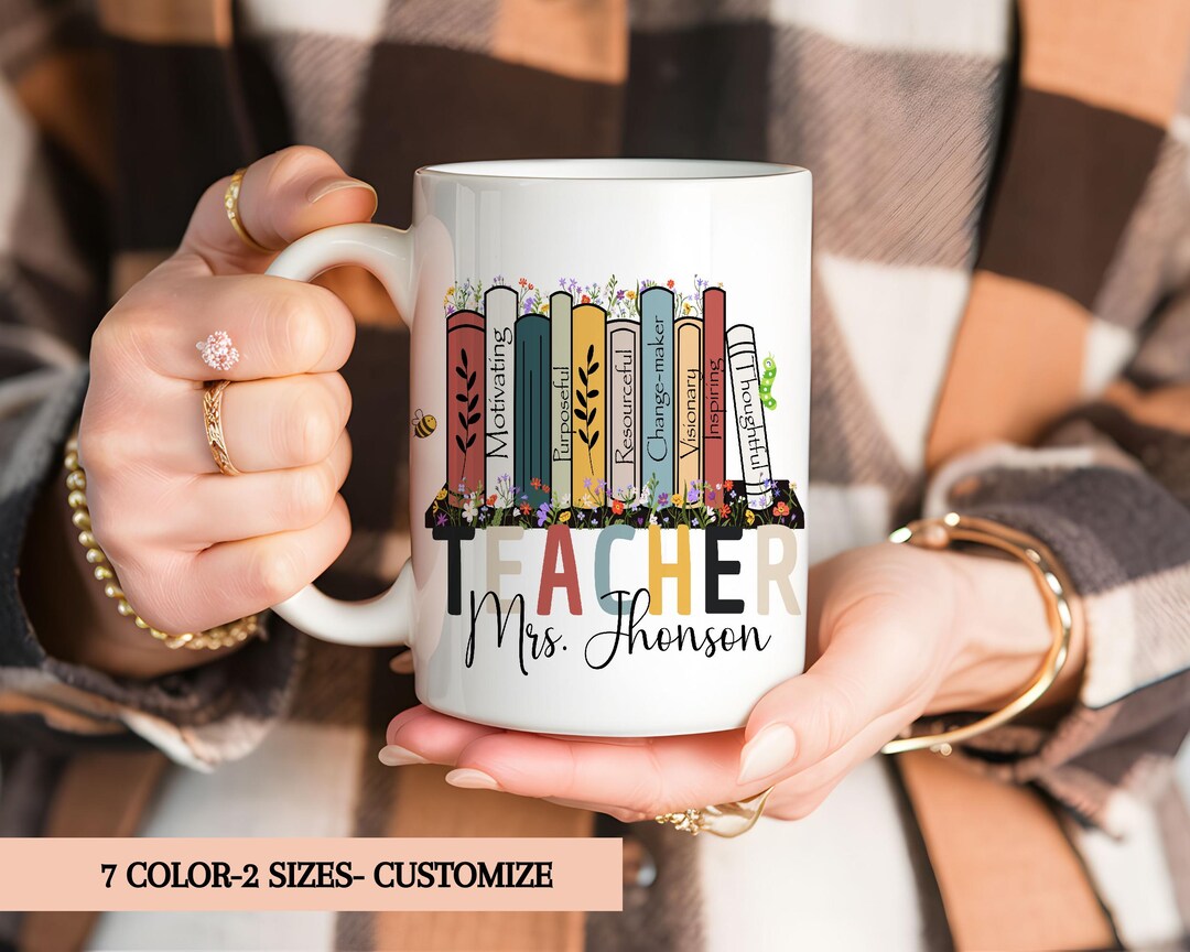 Personalized Teacher Mug Teacher Gift With Name Teacher Appreciation ...